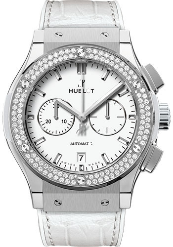 Hublot Classic Fusion Chronograph Titanium White Diamonds Watch
