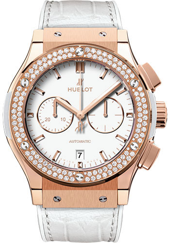 Hublot Classic Fusion Chronograph King Gold White Diamonds Watch