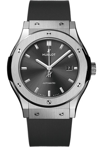 Hublot Classic Fusion Racing Grey Titanium Watch - 42 mm - Gray Dial - Gray Lined Rubber Strap