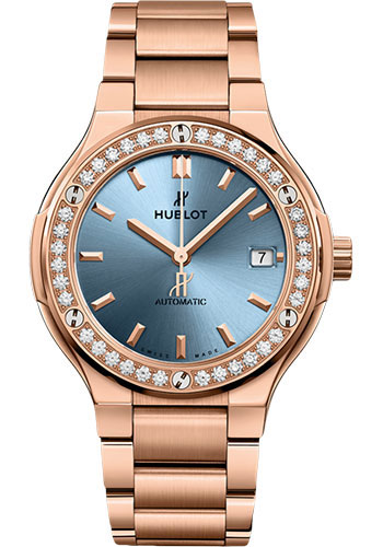 Hublot Classic Fusion King Gold Light Blue Watch