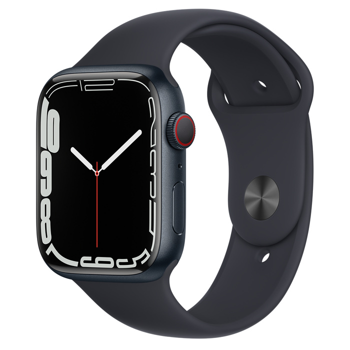 Apple Watch Series 7 GPS + Cellular 45mm Midnight Aluminum Case with Sport Band