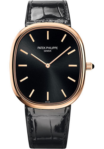 Patek Philippe Golden Ellipse - Rose Gold - Ebony Black Sunburst Dial