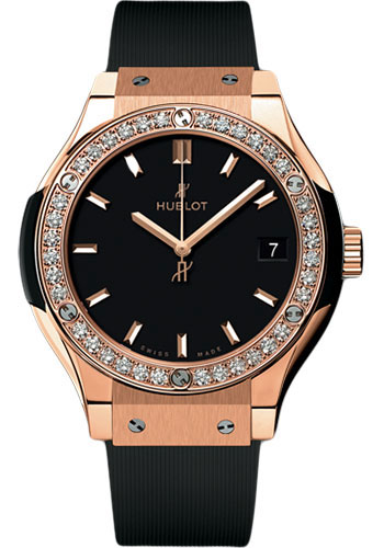 Hublot Classic Fusion King Gold Diamonds Watch
