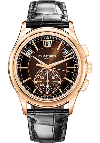 Patek Philippe Complications Flyback Chronograph Annual Calendar - Rose Gold - Brown Sunburst Dial