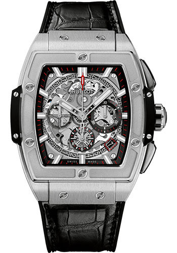 Hublot Spirit of Big Bang Titanium Watch - 42 mm - Sapphire Dial - Black Rubber and Leather Strap