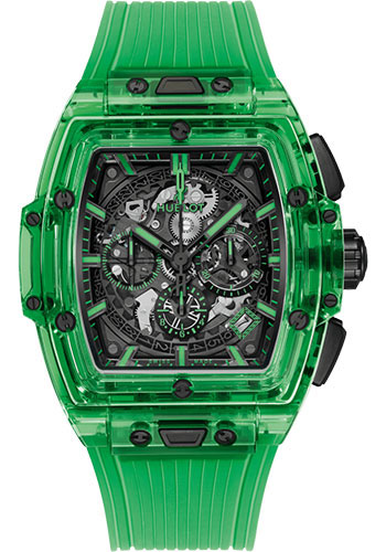 Hublot Spirit of Big Bang Green Saxem Watch - 42 mm - Sapphire Dial - Transparent Green Strap Limited Edition of 100