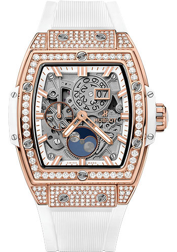 Hublot Big Bang Moonphase King Gold White Pavé Watch
