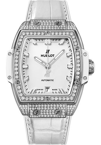 Hublot Spirit Of Big Bang Titanium White Pavé Watch - 39 mm - White Dial