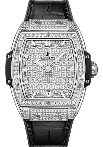 Hublot Spirit Of Big Bang Titanium Full Pavé Watch - 39 mm - Titanium Dial