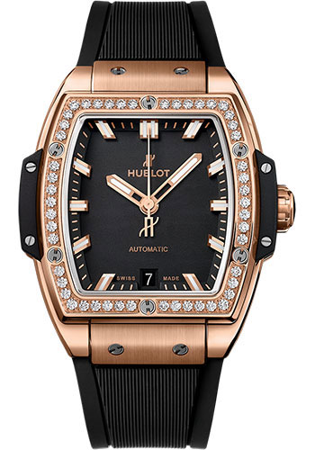 Hublot Spirit Of Big Bang King Gold Diamonds Watch - 39 mm - Black Dial