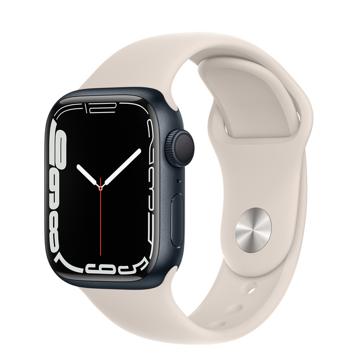 Apple Watch Series 7 GPS 41mm Midnight Aluminum Case with Sport Band