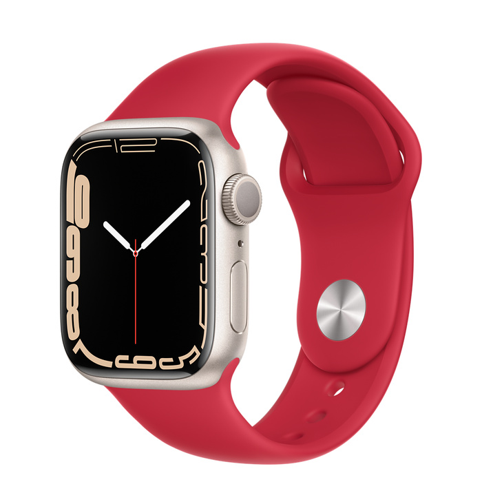 Apple Watch Series 7 GPS 41mm Starlight Aluminum Case with Sport Band