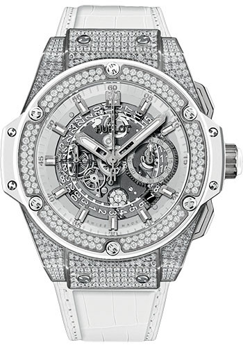 Hublot King Power Unico White Pave Watch
