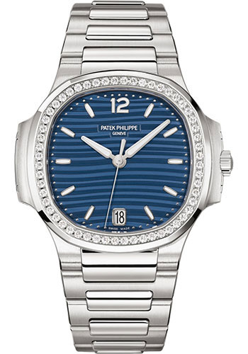 Patek Philippe Nautilus Ladies Automatic - 35.2 mm - Steel - Blue Opaline Dial