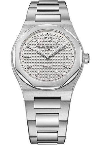 Girard-Perregaux Laureato 34 mm Watch - Steel Case - Silver Dial - Bracelet