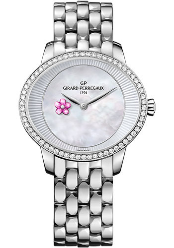 Girard-Perregaux Cat's eye Plum Blossom Watch - Steel Case - Bracelet
