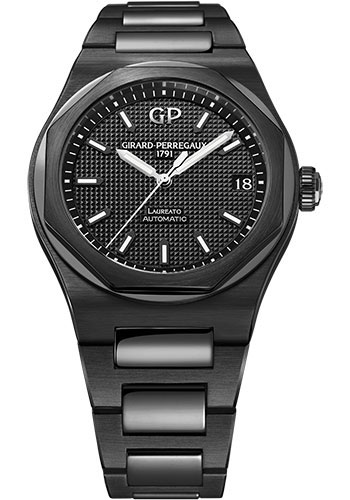 Girard-Perregaux Laureato 42 mm Watch - Ceramic Case - Black Dial