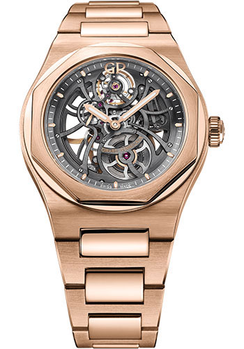 Girard-Perregaux Laureato Skeleton Watch - Pink Gold Case