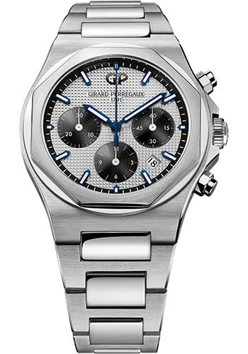 Girard-Perregaux Laureato Chronograph 42 mm Watch - Steel Case - Silver Dial