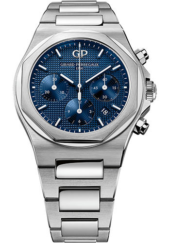 Girard-Perregaux Laureato Chronograph 42 mm Watch - Steel Case - Blue Dial
