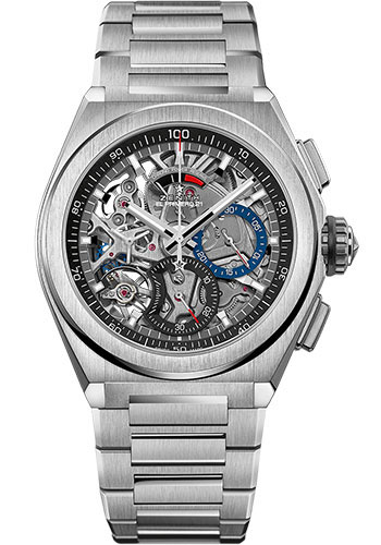 Zenith Defy El Primero 21 Watch - Titanium - Openworked Dial - Titanium Bracelet