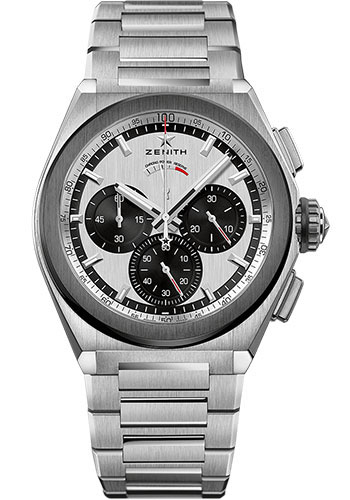 Zenith Defy El Primero 21 Watch - Titanium - Silver Brushed Dial - Titanium Bracelet