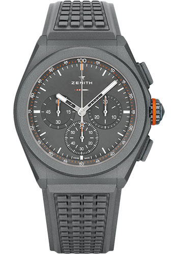 Zenith Defy El Primero 21 Land Rover Watch - Microblasted Titanium - Slate Grey Velvet-Finish Dial - Special Defender Grey Rubber Strap