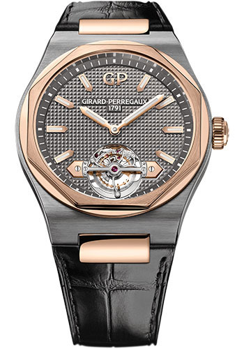Girard-Perregaux Laureato Tourbillon Watch - Titanium And Pink Gold Case