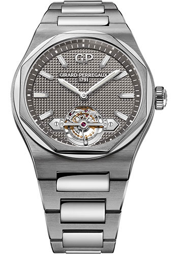Girard-Perregaux Laureato Tourbillon Watch - Titanium And White Gold Case - Bracelet