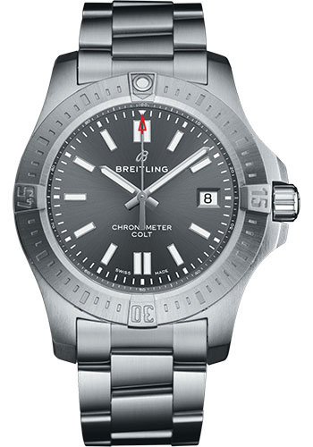 Breitling Chronomat Colt Automatic 41 Watch - Steel Case - Tempest Gray Dial - Steel Pilot Bracelet