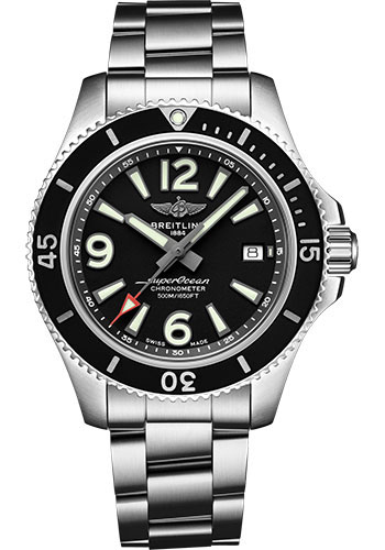 Breitling Superocean Automatic 42 Watch - Steel - Black Dial - Steel Bracelet