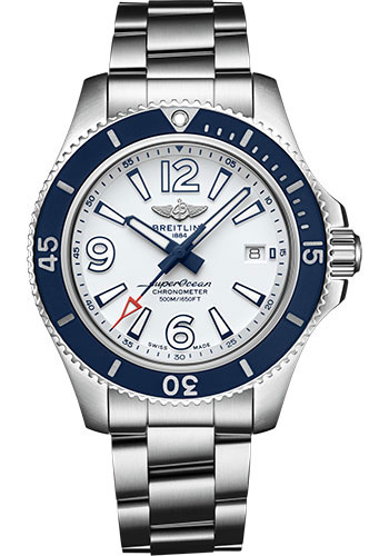 Breitling Superocean Automatic 42 Watch - Steel - White Dial - Steel Bracelet