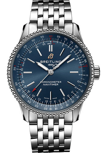 Breitling Navitimer Automatic 35 Watch - Stainless Steel - Blue Dial - Metal Bracelet