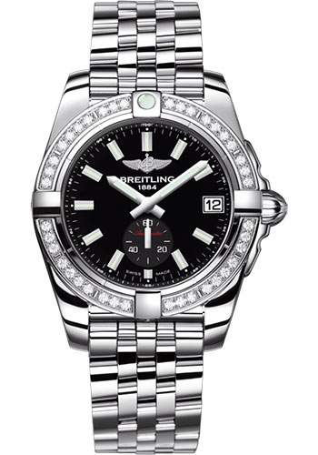 Breitling Galactic 36 Automatic Watch - Steel - Onyx Black Dial - Steel Bracelet