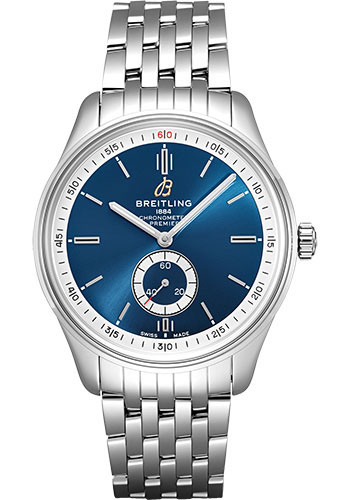 Breitling Premier Automatic Watch - 40mm Steel Case - Blue Dial - Steel Bracelet