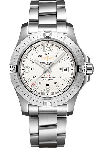 Breitling Colt Quartz Watch - Steel - Silver Dial - Steel Bracelet