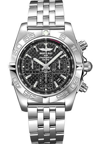 Breitling Chronomat 44 Watch - Steel polished - Carbon Dial - Steel Bracelet