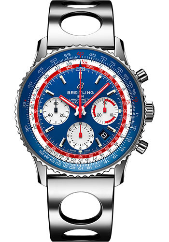Breitling Navitimer B01 Chronograph 43 Pan Am Watch - Steel - Blue Dial - Steel Bracelet