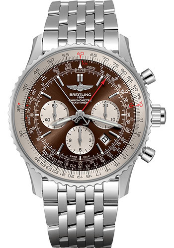 Breitling Navitimer B03 Chronograph Rattrapante 45 Watch - Steel - Panamerican Bronze Dial - Steel Bracelet