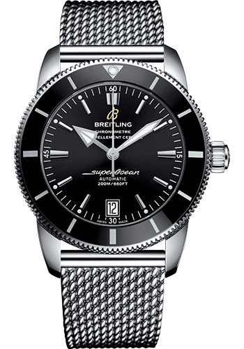 Breitling Superocean Héritage II B20 Automatic 42 Watch - Steel Case - Volcano Black Dial - Steel Ocean Classic Bracelet