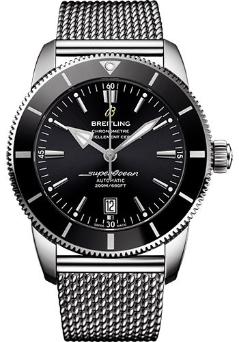 Breitling Superocean Héritage II B20 Automatic 46 Watch - Steel Case - Volcano Black Dial - Steel Ocean Classic Bracelet