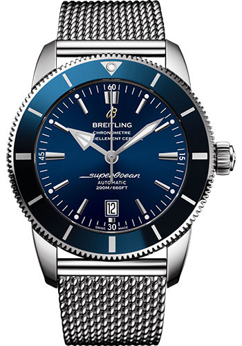 Breitling Superocean Héritage II B20 Automatic 46 Watch - Steel Case - Gun Blue Dial - Steel Ocean Classic Bracelet