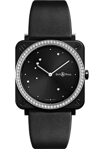 Bell & Ross BR S Black Diamond Eagle Diamonds Watch - Calfskin Strap