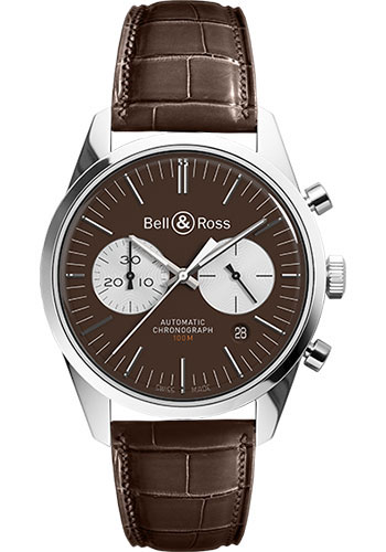 Bell & Ross BRV 126 Officer Brown Alligator Limited Edition of 500 Watch