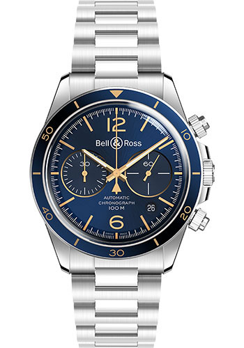 Bell & Ross BR V2-94 Aeronavale Watch - Steel Bracelet