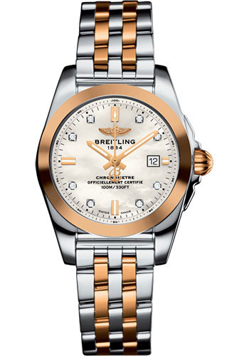 Breitling Galactic 29 Sleek Watch - Steel & rose Gold - Pearl Diamond Dial - Steel And Rose Gold Bracelet