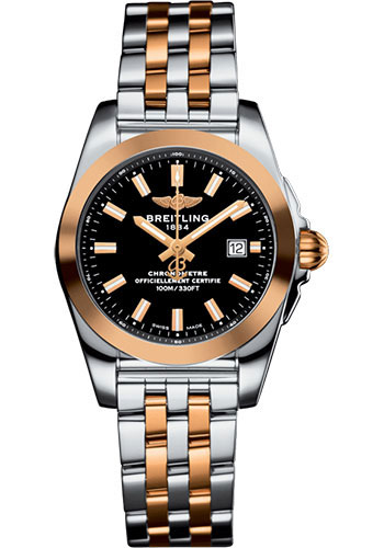Breitling Galactic 29 Sleek Watch - Steel & rose Gold - Trophy Black Dial - Steel And Rose Gold Bracelet