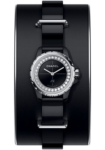 Chanel J12·XS Quartz Watch - 19mm Black Ceramic And Steel Case - Black Dial - Black Matte Strap