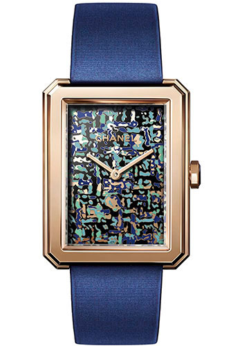 Chanel BOY·FRIEND TWEED Manual-Wind Watch - Large Beige Gold Case - Tweed Dial - Satin Strap Limited Edition of 20