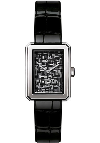 Chanel BOY·FRIEND TWEED Quartz Watch - Small Steel Case - Tweed Dial - Black Strap Limited Edition of 1,000